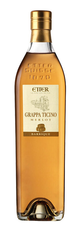 Grappa Ticino Merlot Barrique 70 cl. N 
ET7048/9101`ZU(41%)Erba Ruta