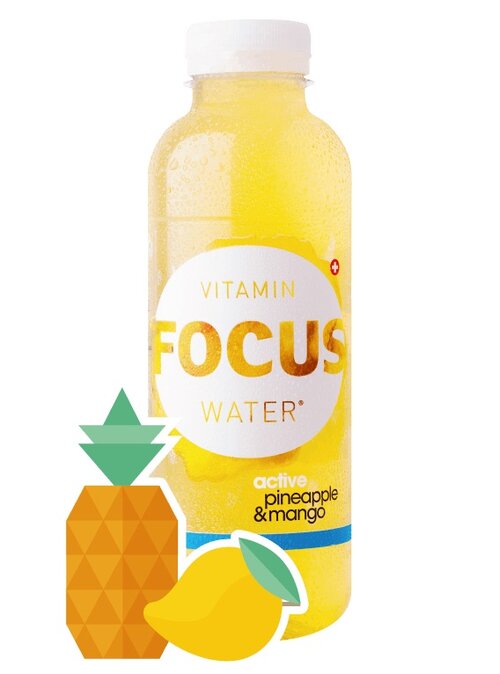 Focuswater active Ananas & mango 4x6-PET 50 cl.