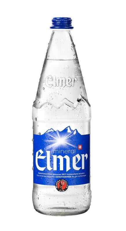 Elmer Mineral mit Co2 Glas 75 cl.   